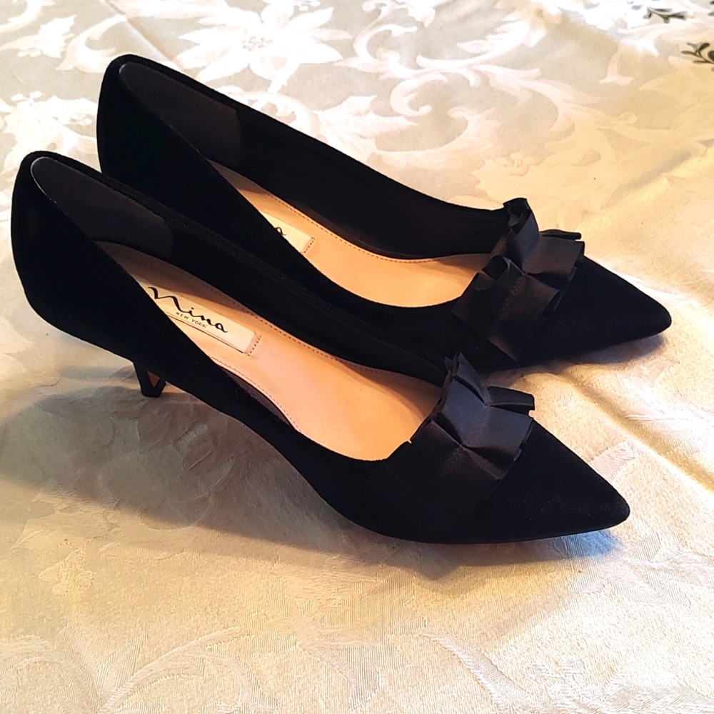 Black Velvet Heels - Picture 3 of 7